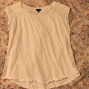 Talbots White Textured Top